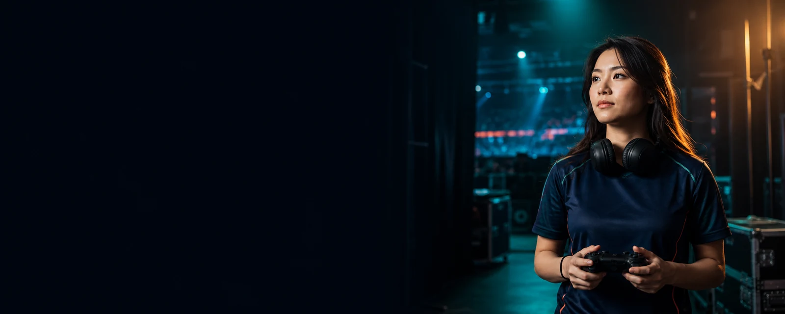 Australian esports player in an arena